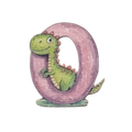 Dinousaurus - kirjain- ja numeromagneetti