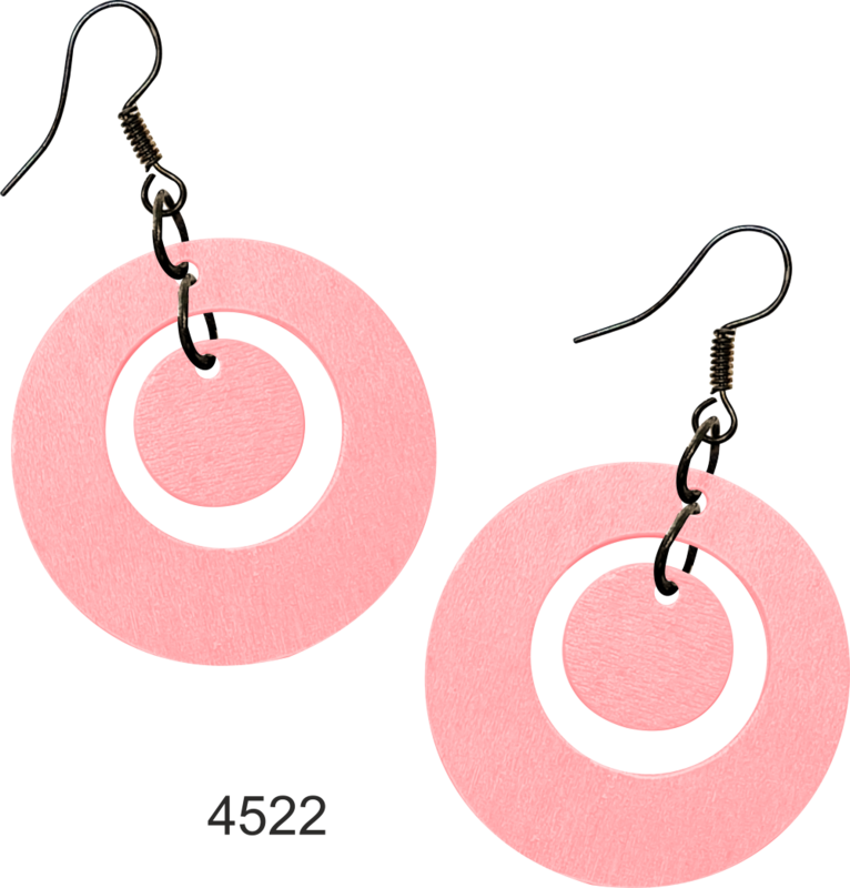 Vaaleanpunaiset ympyräkorvakorut