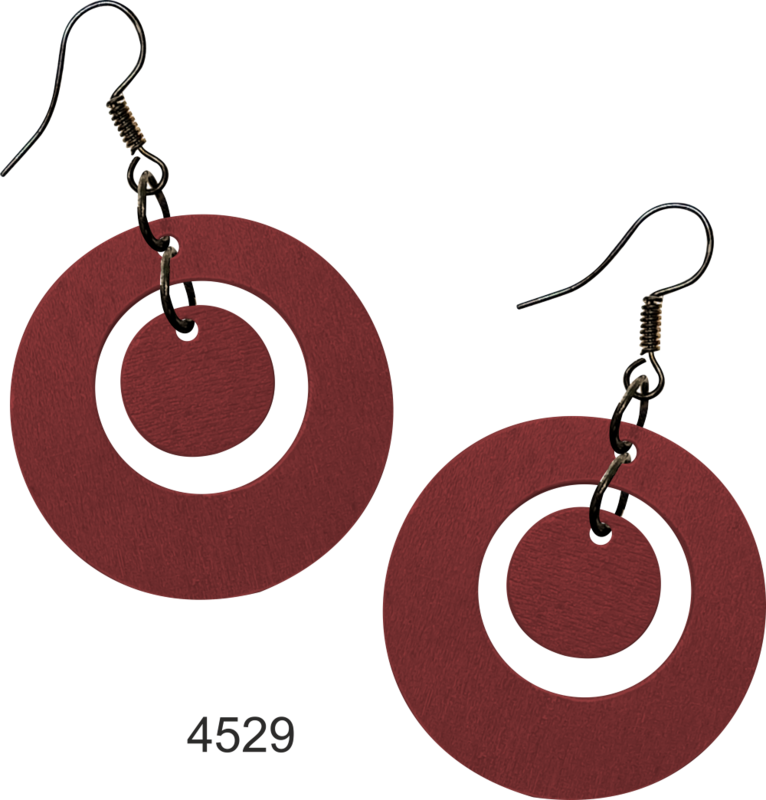 Viininpunaiset ympyräkorvakorut