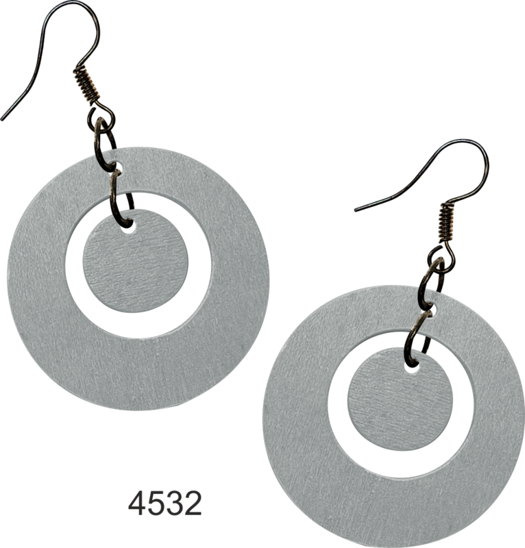 Harmaat ympyräkorvakorut