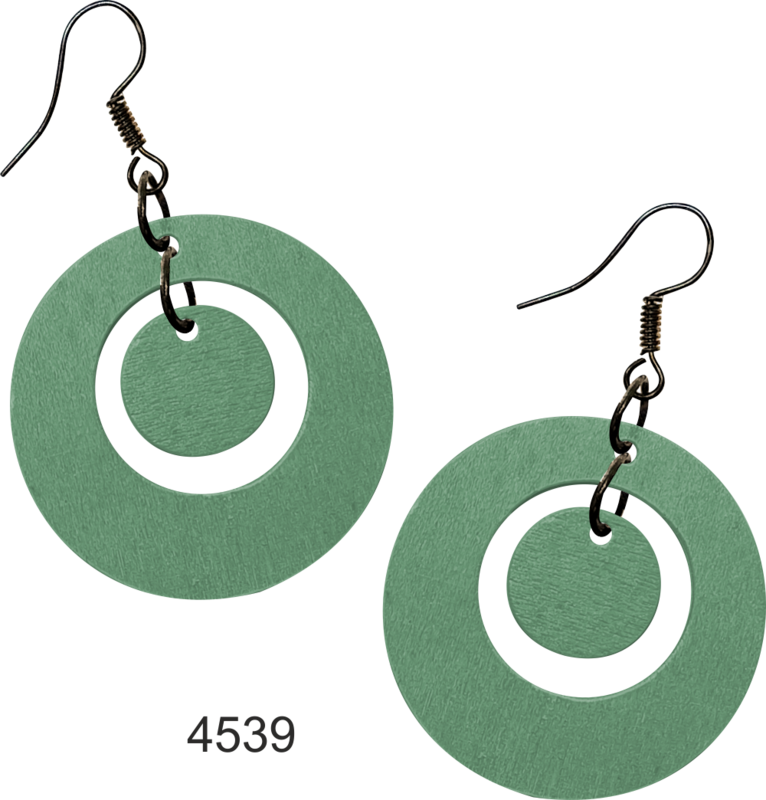 Vedenvihreät ympyräkorvakorut